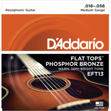 D`Addario EFT13 FLAT TOPS Струны для акустической гитары фосфорная бронза 16-56 D`Addario